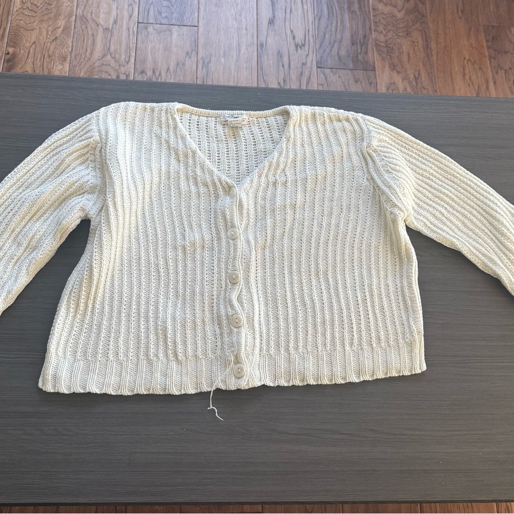 Vintage cotton ramie cardigan